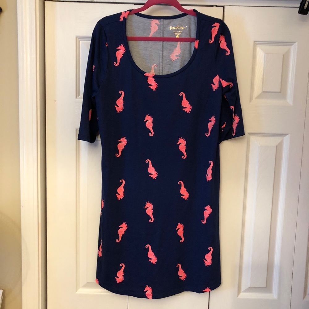 🎈SOLD🎈Lilly Pulitzer Seahorse Dress - Picture 1 of 6